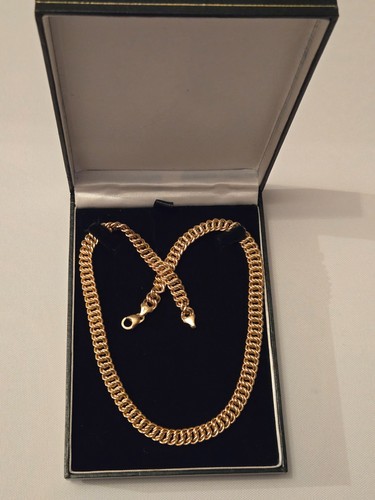 Solid 9ct gold - double, curb