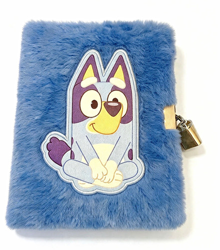Bluey blue fluffy fabric - fluffy,