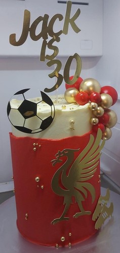 Liverpool cake topper gold - liverpool,