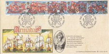 Armada GB Bradbury FDC Tilbury Essex 1988 (106118)