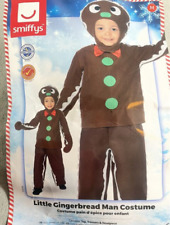 SMIFFYS UNISEX GINGERBREAD MAN COSTUME AGE 7-9 CHRISTMAS COOKIE  FUN