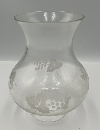 Vintage thick glass etched - vintage,