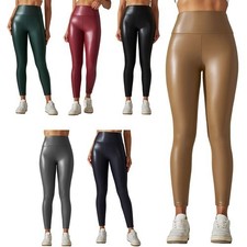 Color High Waist Wet Look