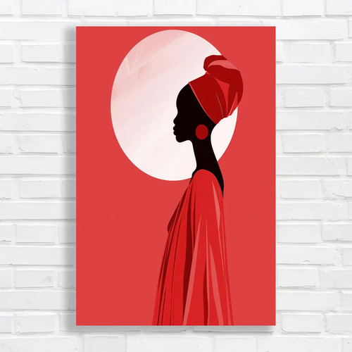 Elegant woman orange robe - woman, in