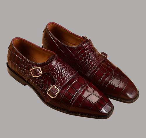 Handmade men shoes - , crocodile