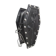 Goth Rose Coffin Bat Charm