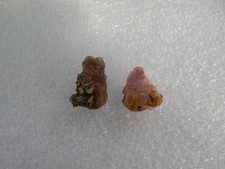 Tourmaline Crystal Specimens, 2pcs, mainly shades of pink, 25.68cts total