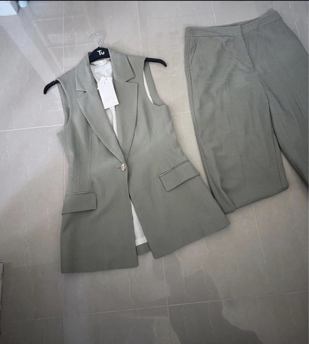 Zara sage green - green, waistcoat