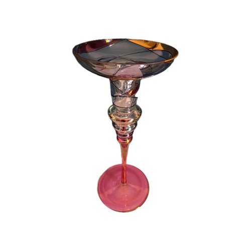 Mosaic art glass candlestick - mosaic,