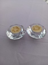 TWO CLEAR  LEAD CRYSTAL