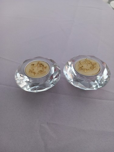 Two clear lead crystal - two,