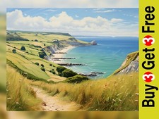 Serene Coastal Landscape Oil