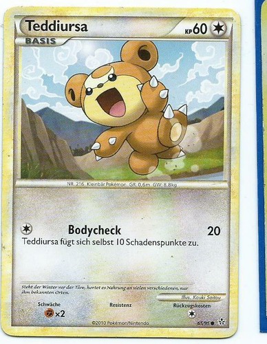 Pokemon card teddiursa - cp, 60