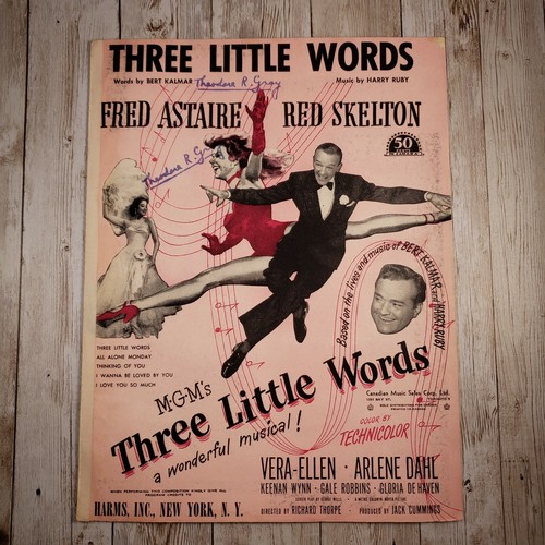 Sheet music three little - sheet, words