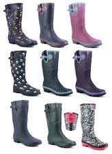 WOMENS LADIES EXTRA WIDE CALF MAX 46 CM WELLIES WATERPROOF RAIN WELLINGTON BOOTS