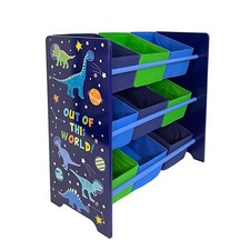 Kids Dinosaur 9 Tub Storage Drawers Perfect Organiser Kid Clothes Crafts & Toys