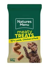 Natures Menu Lamb, chicken, pork  Treats 95% Meat All Natural 50g Pack