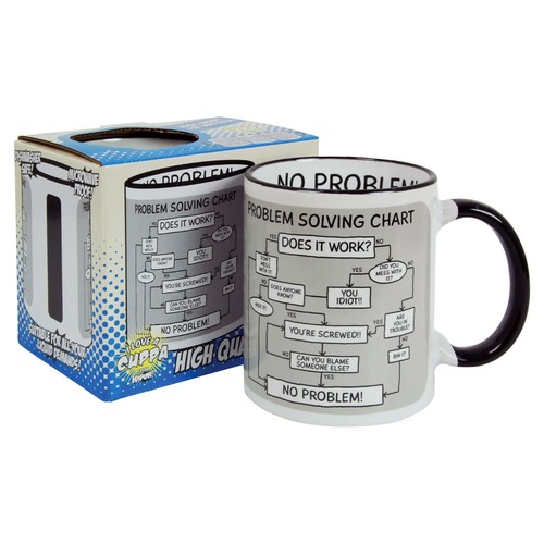 Problem solving chart mug - problem,