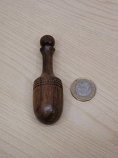 VINTAGE TURNED WOOD TREEN ACORN SHAPE LIGHT PULL