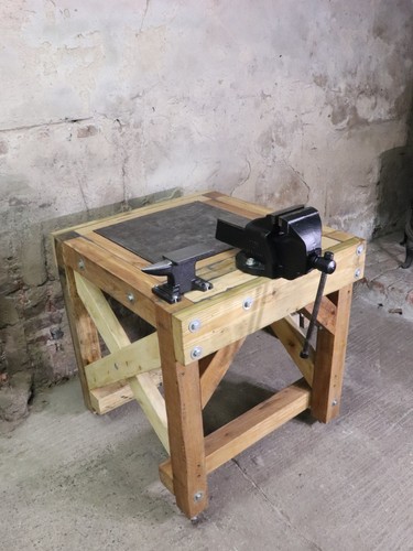 Wooden workbench worktable - wooden,