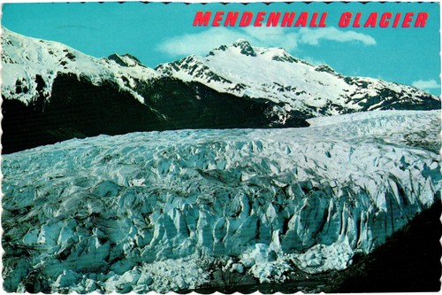 Postcard stamp mendenhall - w/stamp,