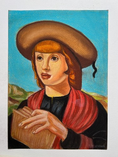 Tamara lempicka drawing - drawing, on