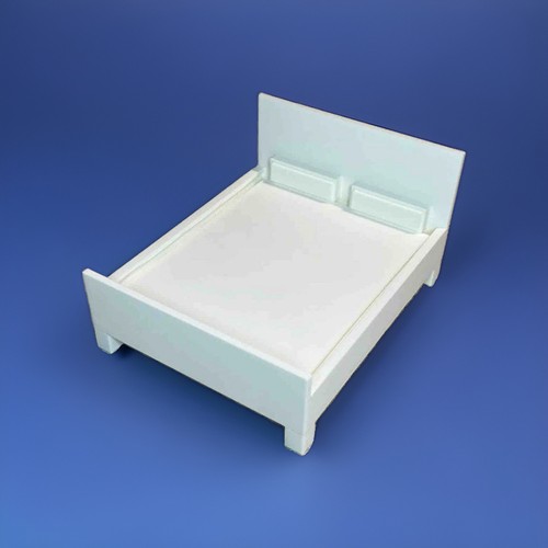 Dolls house miniature bed - dolls,