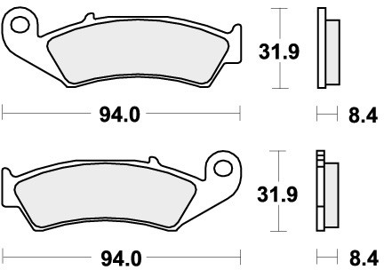 Sbs brake pads rear for - for, honda
