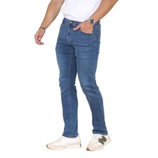Mens Straight Leg Regular Fit Jeans Super Stretch Denim Pants Trousers
