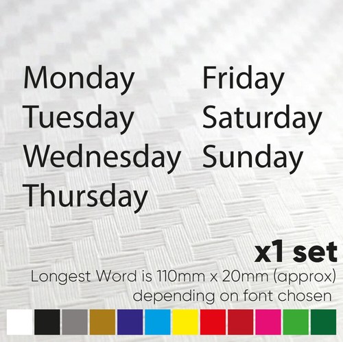 Days the week stickers - the, /