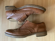 Tan contrast sole  leather lace up brogues  Size 8
