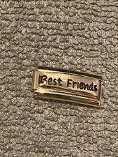 New Best Friends Double Gold Italian  Charm Fits 9mm Nomination Bracelet