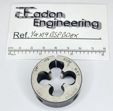 1/4" x 19tpi BSP (British Standard Pipe) Button Die, HSS. By top brands.