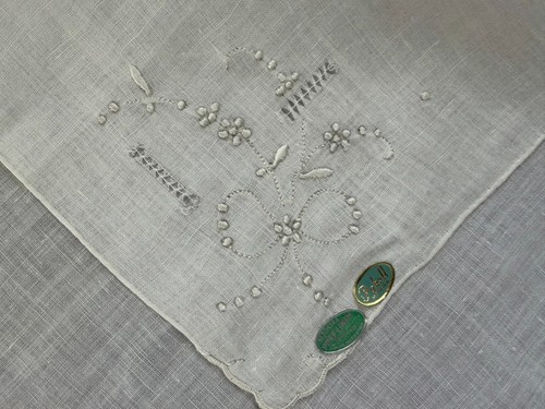 Vintage hanky white irish - vintage,