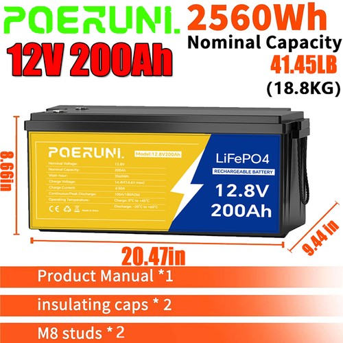 12v 200ah lifepo4 - 200ah,