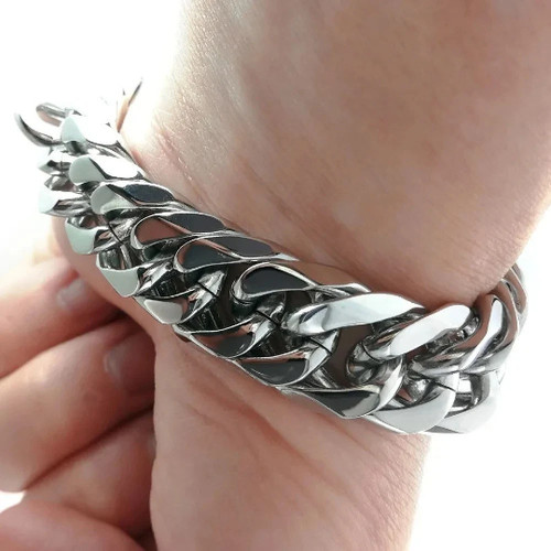 Mens silver bracelet - bracelet, 18-23cm