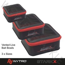 Sonik Nytro EVA Match Fishing Maggot Live Bait Box Zipup Starkx Case Vented Bowl