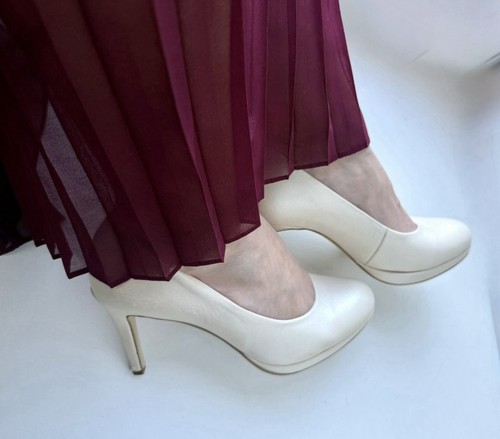 Real leather ivory women - , shoes