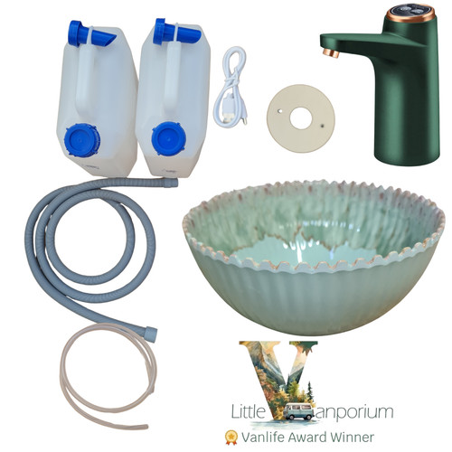 Campervan sink tap - campervan, green