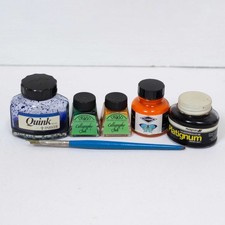 Calligraphy Inks & Dip Pen - Vintage and New - Parker, Dryad, Diamine, Platignum