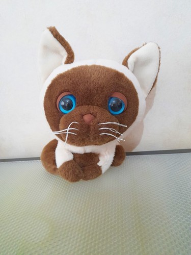 Siamese cat soft toy blue - soft,