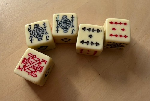 Vintage set poker - set, dice