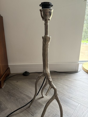 Silver metal stag antler table - silver,