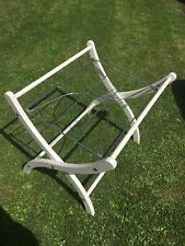White Wood Folding Carry Cot Stand