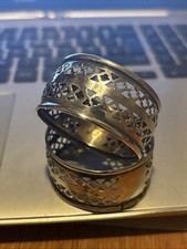 PAIR OF ANTIQUE STERLING SILVER - NAPKIN RINGS - STAMPED STERLING 925 - LONDON