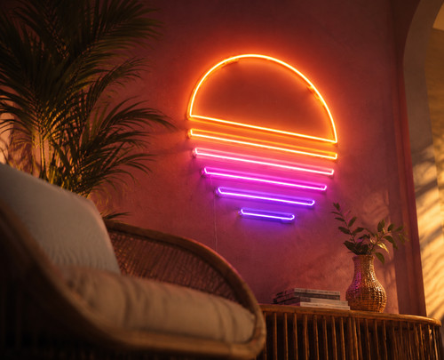 Retro sunset neon sign - neon,