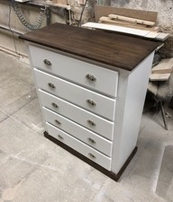 New White With Dark Oak Top