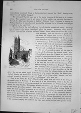 Antique Old Print Tower St