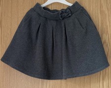 Marks & Spencer Grey School Skirt, Elastic Waistband, Bow Detail - Age 3-4 Years