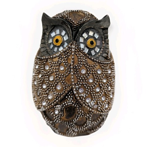 Rustic owl figurine ornament - owl,